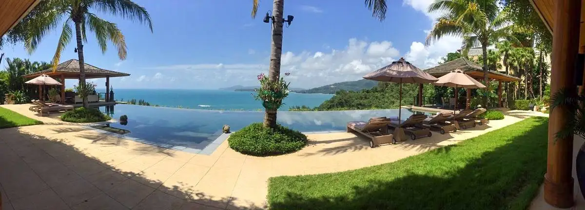 Villa Sawan's ocean frontage above the Andaman Sea